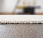 Hand-Tufted 100% Wool Area Rug – Unique Modern Geometric Grid Pattern, Soft Plush Textured Carpet for Living Room, Bedroom, Dining Room & Entryway (Beige, 6' x 8')