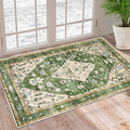 Boho Vintage Oriental Entry Rugs for Entrance Non-Slip Washable Tribal Small Area Rug,Ultra Soft Bohemian Floral Medallion Low-Pile Indoor Front Door Mat for Bedroom Kitchen Bathroom 24" x 36"