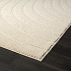 LUXE WEAVERS Modern Geometric Wave Cream 4x6 Area Rug