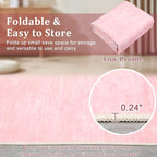 RUGSREAL Bedroom Area Rug 4x6 Modern Abstract Area Rug Stain Resistant Small Living Room Rug Contemporary Dining Room Rug Non-Slip Solid Rug Aesthetic Accent Floor Carpet for Kitchen Office, Pink