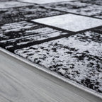 LUXE WEAVERS Modern Geometric Squares 10007 Gray 8x10 Area Rug