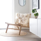 Sheepskin Long Hair 2x3 ft | Bedside Rugs for bedrooms, Sofa, Chair or The Dining Table | Each Sheepskin Rug is Unique and Created by Nature | Small Fluffy Rug in Color Snow Peak