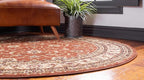 Unique Loom Voyage Collection Traditional Oriental Classic Intricate Design Area Rug (6' 0 x 6' 0 Round, Terracotta/Ivory)