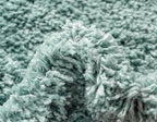 Unique Loom Davos Shag Collection Area Rug - Solid (7' 10" Round, Aqua)
