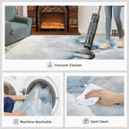 Modern Simple Art Rugs for Bedroom - 5x7 Area Rug - 3D Cloud Marble Rugs for Living Room, Abstract Mist Marble Rug, Washable Home Decor Carpet