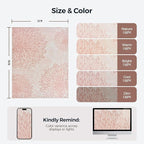 WITSHOCK Pink Rugs 12x15 for Bedroom Girls,Floral Modern Distress Print Pattern Carpet for Living Room Dining Room,Stain Resistant Anti Slip Backing Rugs for Kids Room Nursery Playroom,Light Pink