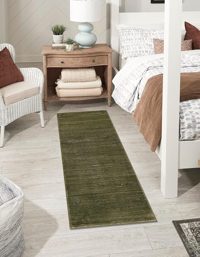 Unique Loom Finsbury Collection Area Rug - Kate (2' x 6' 1" Runner, Green)