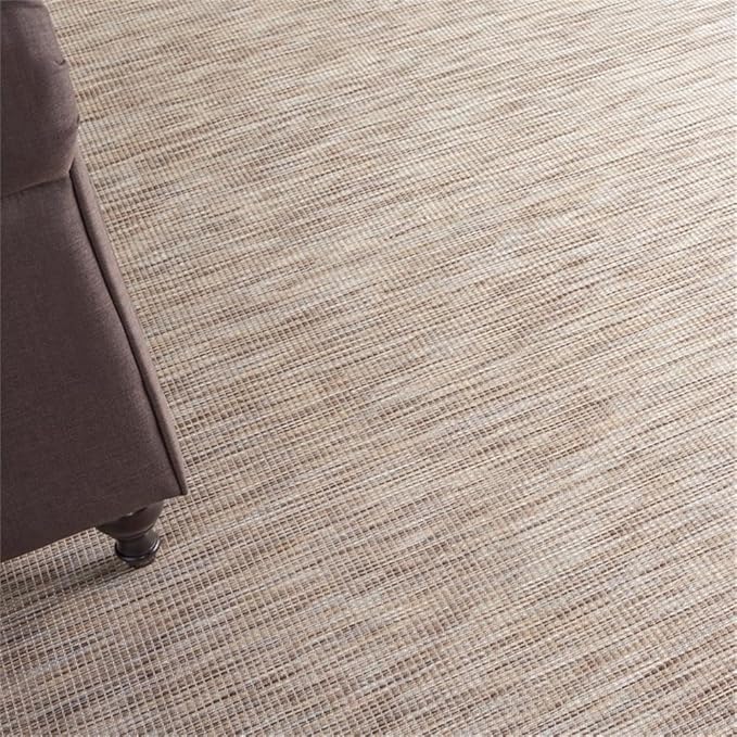 Pemberly Row 6' x 9' Beige Fabric Modern Indoor/Outdoor Area Rug