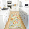 Lahome Floral Rug Runner - Runner Rug for Hallway 2x8 Non-Slip Stain Resistant Washable Carpet for Kitchen Floor, Paisley Print Accent Ultra-Thin Carpet for Bedroom Foyer Entryway