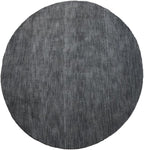 Hand Knotted Loom Wool ECO-Friendly Area Rugs - 6'x6', Round, Charcoal Color, Solid Plain Design, High Pile Thick Handmade Anti Skid Area Rugs for Living Room, Bed Room (L00111)