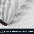PURRUGS Dirt Trapping Door Mat 24" x 84", Non-Slip/Skid Machine Washable Entryway Rug, Shoes Scraper, Throw Rug, Super Absorbent Area Rug for Muddy Wet Shoes and Paws, Grayish Brown & Coffee