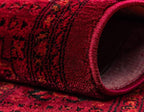 Unique Loom Tekke Collection Over-Dyed Saturated Traditional Torkaman Area Rug (8' 0 x 11' 0 Rectangular, Red/Black)