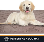 PURRUGS Dirt Trapper Door Mat 32" x 47", Non-Slip Machine Washable Entry Rug, Shoe Scraper, Dog Doormat, Super Absorbent Welcome Mat for Front & Back Door, Muddy Wet Shoes & Paws, Grayish Brown