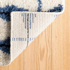 Dash & Albert Noma Indigo Handwoven Wool Rug, 2 X 3 Feet, Blue Geometric Pattern