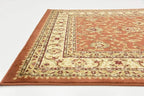 Unique Loom Voyage Collection Traditional Oriental Classic Intricate Design Area Rug (4' 0 x 6' 0 Rectangular, Terracotta/Ivory)