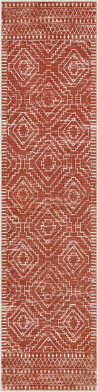 Wonnitar Moroccan Runner Rug, Washable 2'6"x10' Long Runner Rug for Hallway, Boho Farmhouse Non-Skid Kitchen Bathroom Runner Soft Low Pile Carpet for Entryway Laundry Living Room (Brown,2'6"x10')