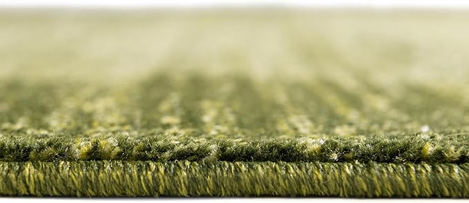 Rugs.com Angelica Collection Rug – 6 Ft Runner Light Green Medium Rug Perfect for Hallways, Entryways