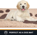 PURRUGS Dirt Trapping Door Mat 32" x 70", Non-Skid/Slip Machine Washable Microfiber Entryway Rug, Dog Doormat, Super Absorbent Welcome Mat for Muddy Wet Shoes and Paws, Beige