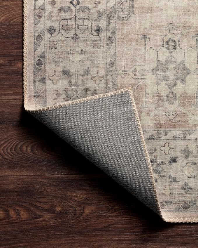 Loloi Hathaway Collection HTH-03 Java/Multi 2'-6" x 7'-6", .25" Thick Runner Rug, Soft, Durable, Printed, Modern, Low Pile, Non-Shedding, Easy Clean, Living Room Rug
