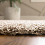 Unique Loom Solid Shag Collection Area Rug (10' x 13' 11" Rectangle, Taupe)