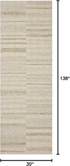 Loloi Chris Loves Julia Chris Collection CHR-02 Natural/Sage 2'-6'' x 11'-6'', .50" Pile Height, Runner Rug