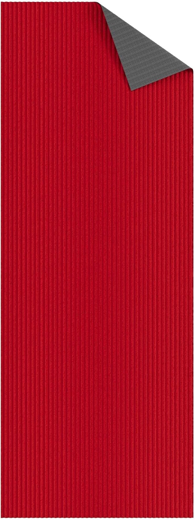 Ottomanson 2' x 27' Hallway Runner with Scraper Pile - Extra Durable Non-Slip Rug Mat for Indoor & Outdoor Use - Ideal for Kitchen, Entryway, Patio & Garage - High-Traffic Carpet, Red
