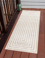 Unique Loom Sabrina Soto Sabrina Soto Outdoor Collection Area Rug - Prescott (2' 7" x 10' Runner Beige/Ivory)
