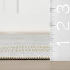 Dash & Albert Zarek Multi Machine Washable Rug, 2 X 3 Feet, Multicolored/White Chevron Pattern