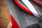 Persian Area Rugs 2305 Gray 4 ft x 5 ft Modern Abstract Area Rug