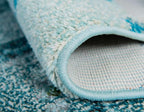 Unique Loom Positano Collection Coastal Modern Fish Light Blue Area Rug (9' x 12')