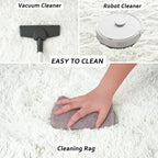Beglad Fluffy Area Rugs 3 x 5 Feet, Modern Minimalist Style Shag Rugs, Non-Slip Indoor Carpet Soft Rugs for Bedroom, Living Room Cream White