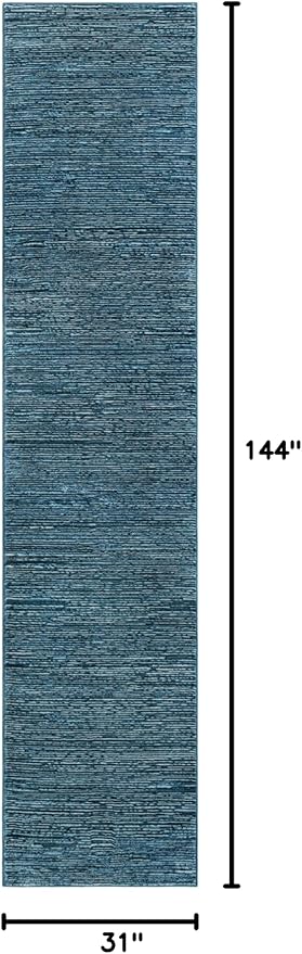 Unique Loom Finsbury Collection Area Rug - Kate (2' 7" x 12' Runner, Blue)