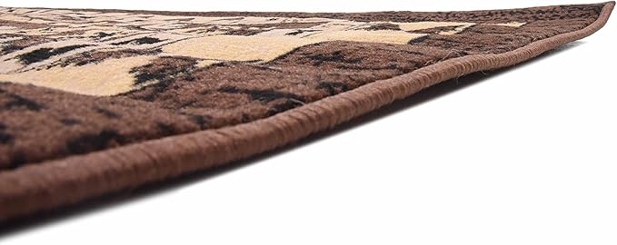 Unique Loom Taftan Collection Border Geometric Tribal Inspired Design Area Rug (8' 0 x 8' 0 Square, Brown/ Tan)
