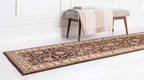 Unique Loom Voyage Collection Traditional Oriental Classic Intricate Design Area Rug (2' 7 x 10' 0 Runner, Brown/Ivory)