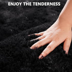 Beglad Fluffy Large Area Rugs 8x10 Feet, Modern Minimalist Style Shag Fuzzy Rugs, Non-Slip Indoor Carpet Soft Rugs for Kids Room, Bedroom & Living Room, Black