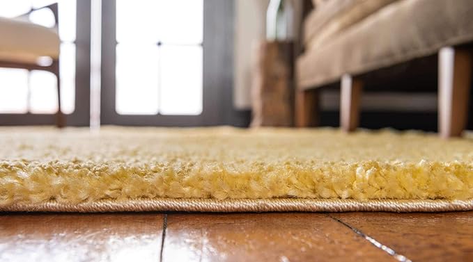 Unique Loom Solo Collection Area Rug - Calabasas (2' 2" x 13' 1" Runner, Yellow)