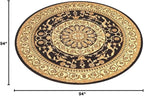 Unique Loom Versailles Collection Traditional Classic Medallion Floral Motif Area Rug (8' 0 x 8' 0 Round, Brown/ Ivory)