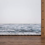 Bloom Rugs Caria Washable Non-Slip 10 ft Runner - Denim Blue Traditional Runner for Entryway, Hallway, Bathroom, and Kitchen - Exact Size: 2'6" x 10'