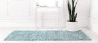 Unique Loom Davos Shag Collection Area Rug - Solid (2' 2" x 6' 7" Runner, Aqua)