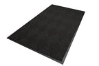 M+A Matting 208540410 WaterHog Diamond | Commercial-Grade Entrance Mat with Rubber Border – Indoor/Outdoor, Quick Drying, Stain Resistant Door Mat (Charcoal, 4' x 10')