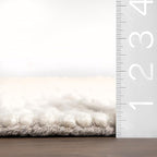 Nuloom Penelope Off-White/Ivory, 2'6" x 8', Hand-Braided, Wool & Cotton, Soft and Textured, High Traffic, Stain Resistant, Easy Clean, Durable Runner for Bedroom, Living Room, Dining, Entryway