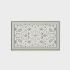 EVERGRACE Area Rugs for Living Room 3x5, Boho Floral Faux Wool Indoor Outdoor Rugs, Washable Rugs for Bedroom Entryway Dining Room Hallyway, Low Pile Floor Mat Carpet for Home Decor, Cool Gray