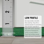Ottomanson 2' x 45' Hallway Runner with Scraper Pile Extra Durable Non-Slip Rug Mat for Indoor & Outdoor Use - Ideal for Kitchen, Entryway, Patio & Garage - High-Traffic Carpet, Green