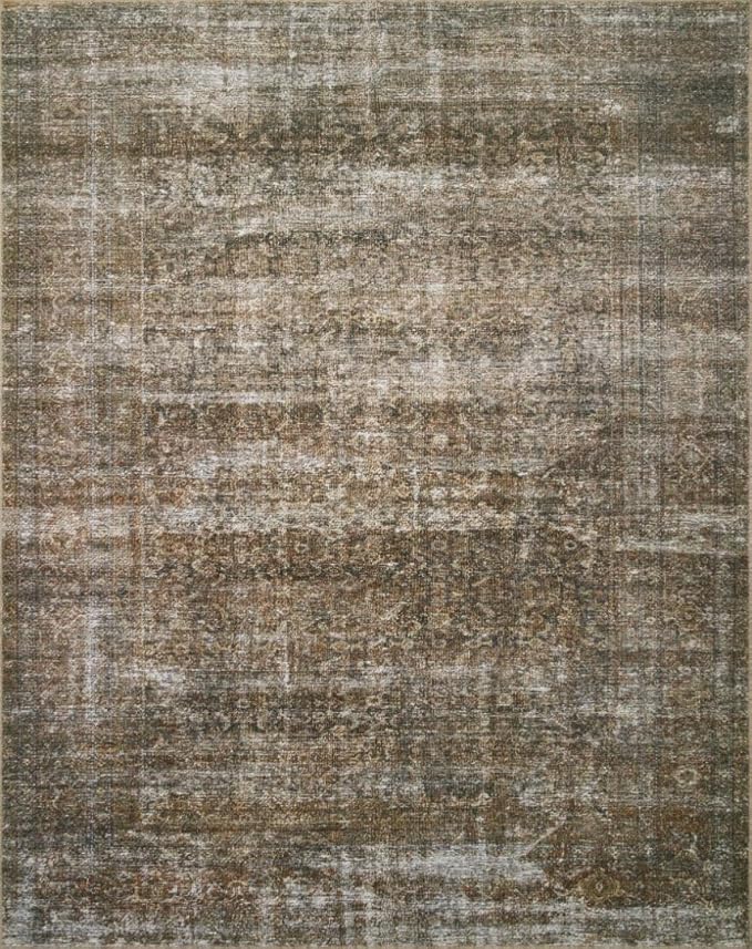 Loloi Amber Lewis Billie Collection, Tobacco & Rust 3'-6" x 5'-6" Area Rug – Antique & Distressed Accent Rugs for Living Room, Bedroom, Entryway & Hallway, No Shed High Traffic Area Home Decor Rug