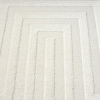 Abani Neutral Cream Area Rug 5' x 8' for Living Room, Bedroom - Tone-on-Tone Geometric Design - Durable & Easy to Clean