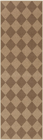 Lahome Checkered Easy Runner Rug, 2x8 Carpet Runners for Hallway 8ft Non Slip Washable Rug for Entryway Indoor, Checkerboard Nature Indoor Outdoor Carpet for Entry Laundry.
