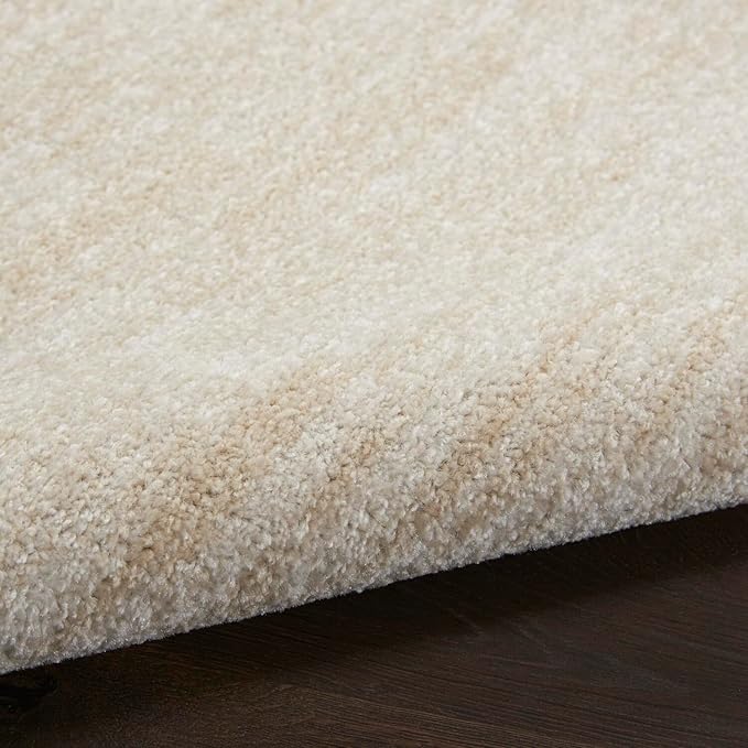 Nourison Home Nourison Essentials Ivory Beige 2'2" x 16' Area Rug - Easy Clean, Non Shedding, Bed Room, Living Room, Dining Room, Kitchen (16' Runner)