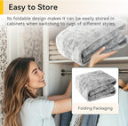 Washable Area Rugs 8'x10' Non-Slip Modern Abstract Soft for Living Room Entryway Bedroom Nursery, Print Pattern, Gray White Grey