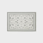 EVERGRACE Area Rugs for Entryway 2x3, Boho Floral Faux Wool Indoor Outdoor Small Rugs, Washable Rugs for Bedroom Bathroom Laundry Doormat, Low Pile Floor Mat Carpet for Home Decor, Cool Gray