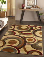 Unique Loom Barista Collection Area Rug - Kona (3' 1" x 5' 3" Rectangle Beige/Black)